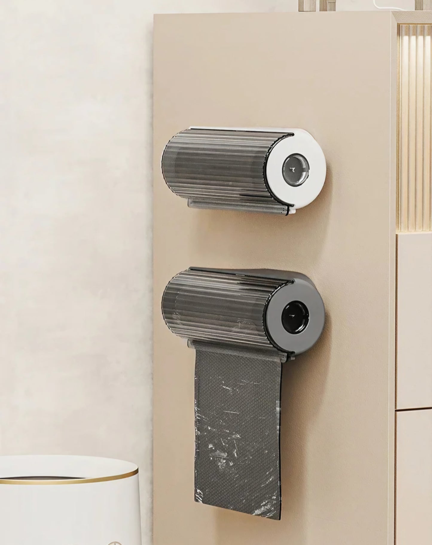 Trash bag dispenser wall mounted