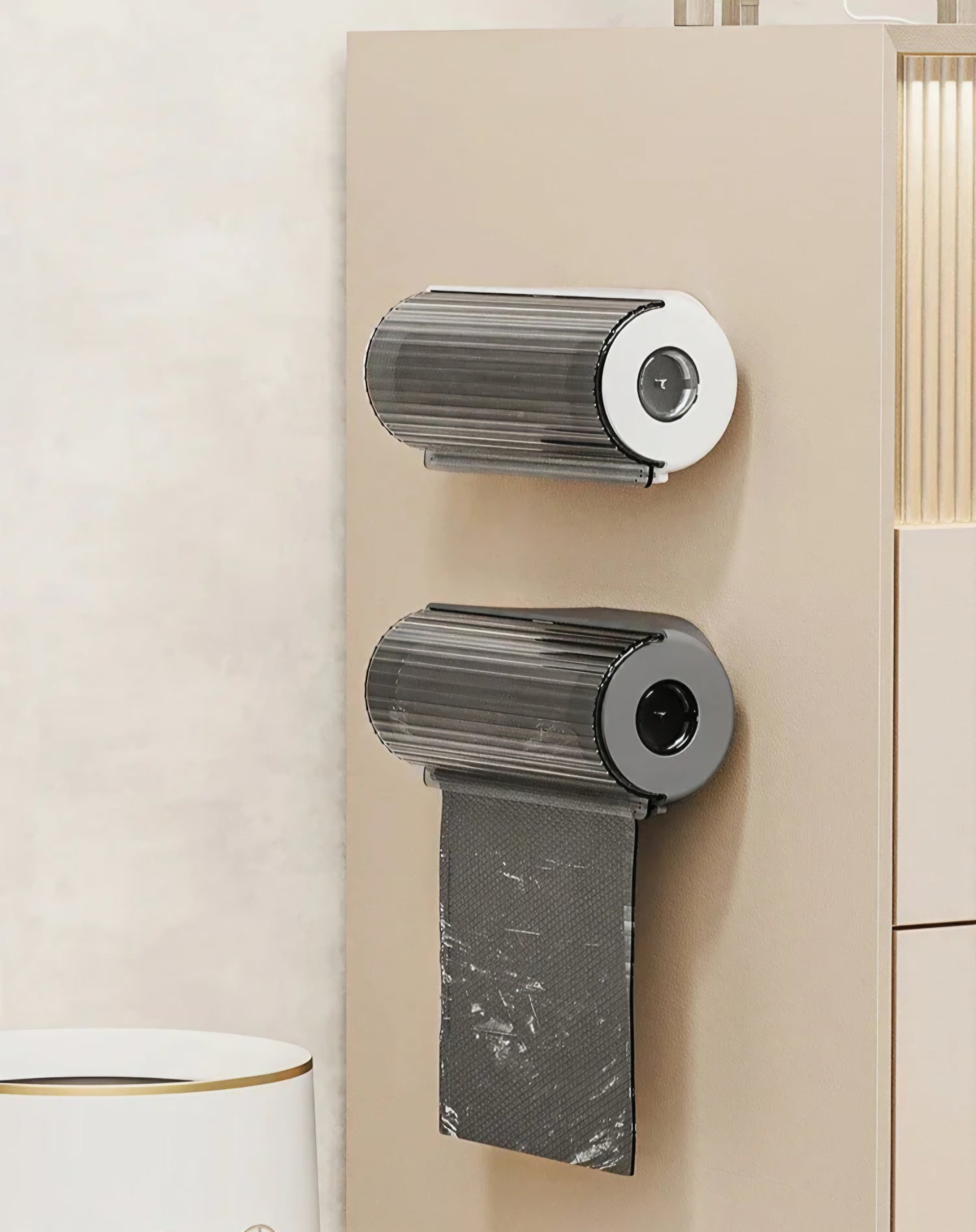 Trash bag dispenser wall mounted